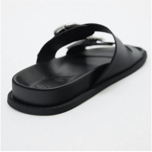 Zara Rhinestones BUCKLE SANDALS - Picture 4 of 10